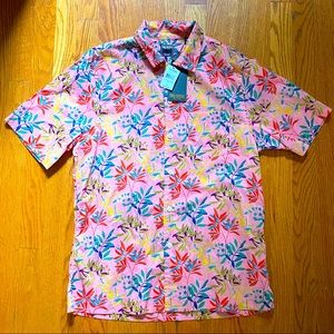 NWT Todd Snyder Liberty London Leaves Pink Shirt